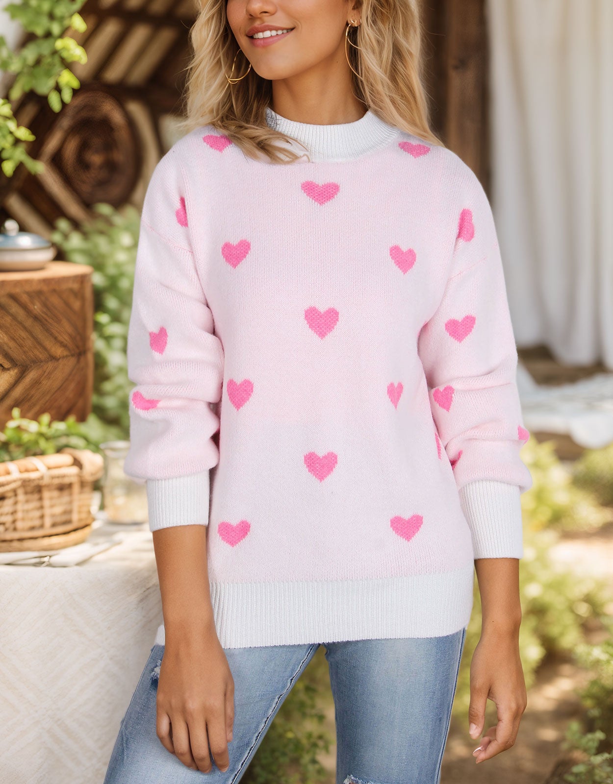 Casual Heart Sweater