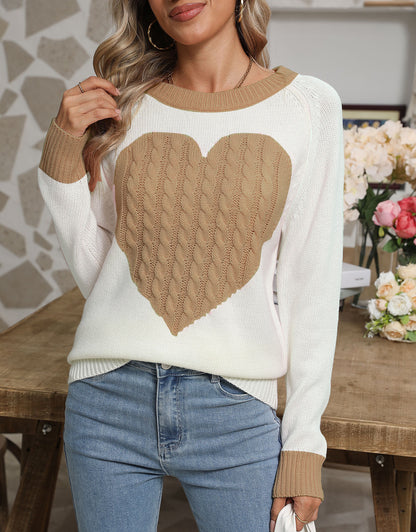 Cute Heart Sweater for Women