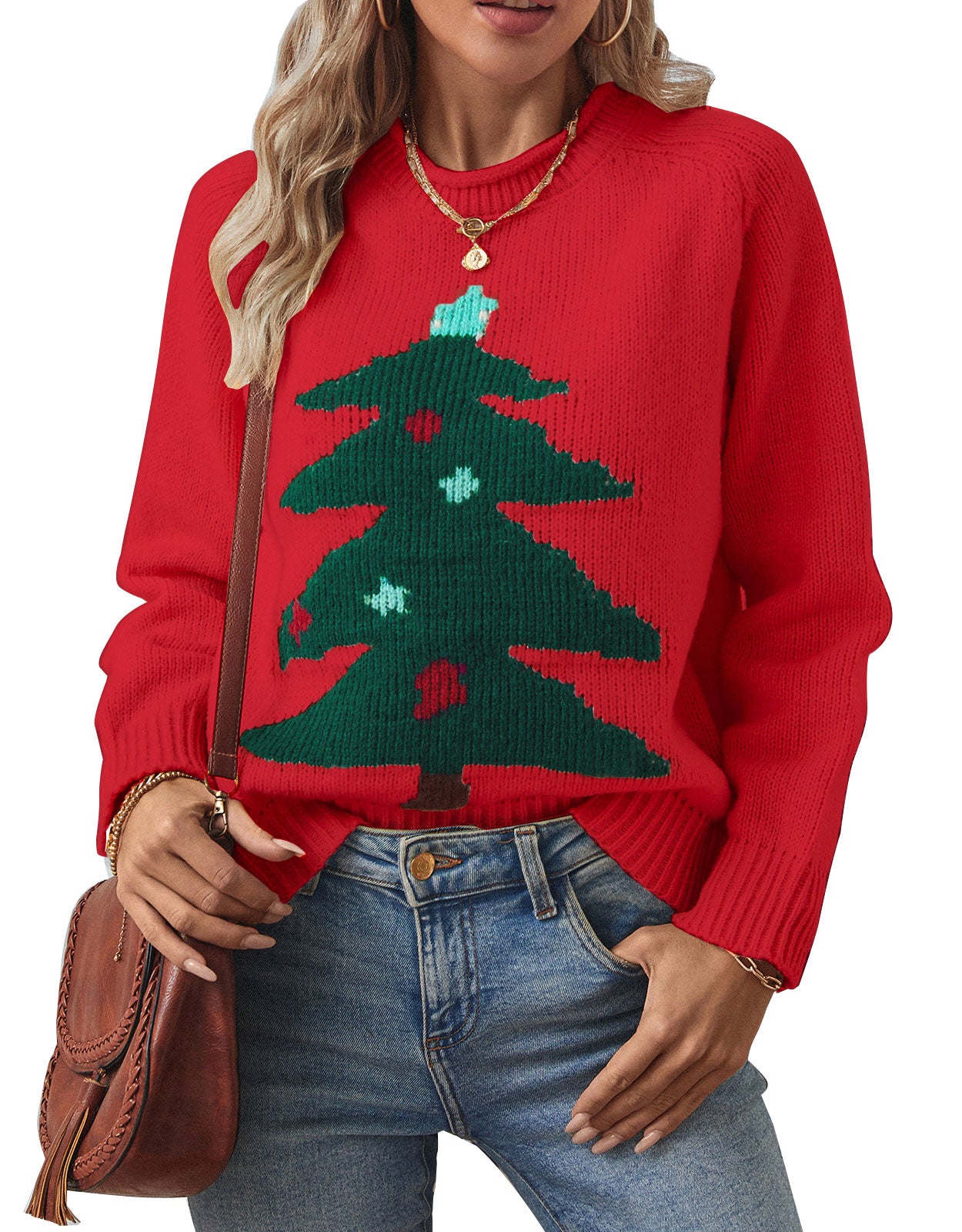 Christmas tree pattern sweater