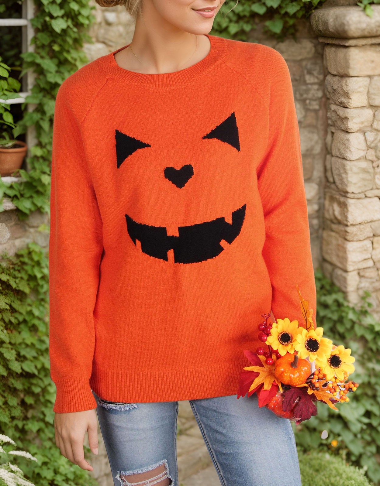 Halloween Evil Smiley Sweater