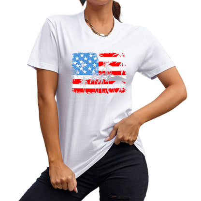 American Flag Ink Printed Blouse