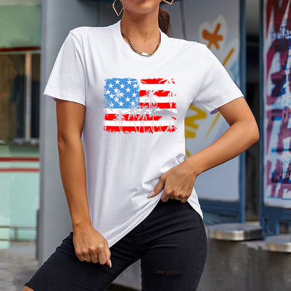 American Flag Ink Printed Blouse