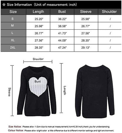 shermie Cute Heart Sweater for Women