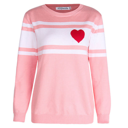 Allifewithu heart sweater for women