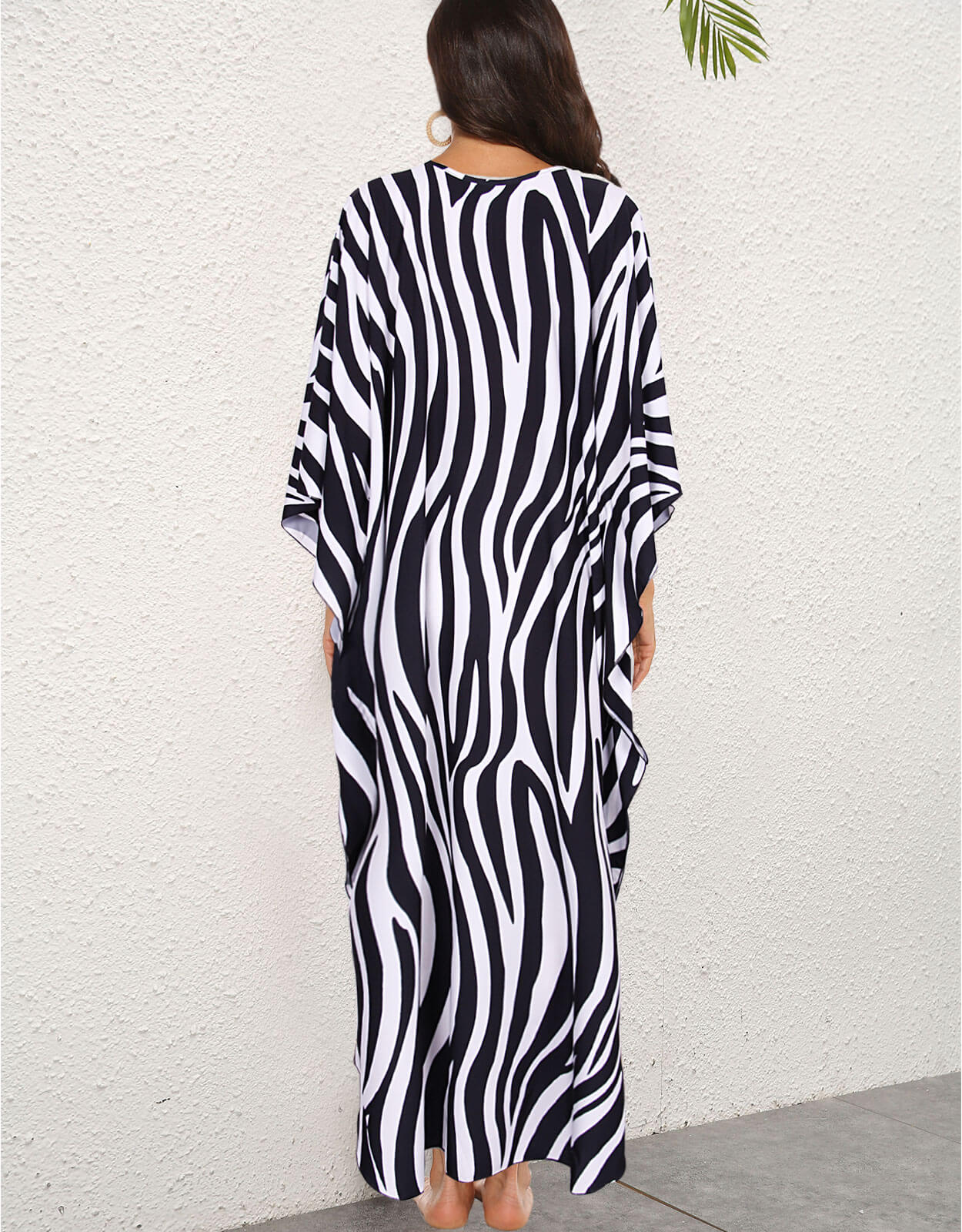 Women Zebra Printed Swimwear Cover Ups