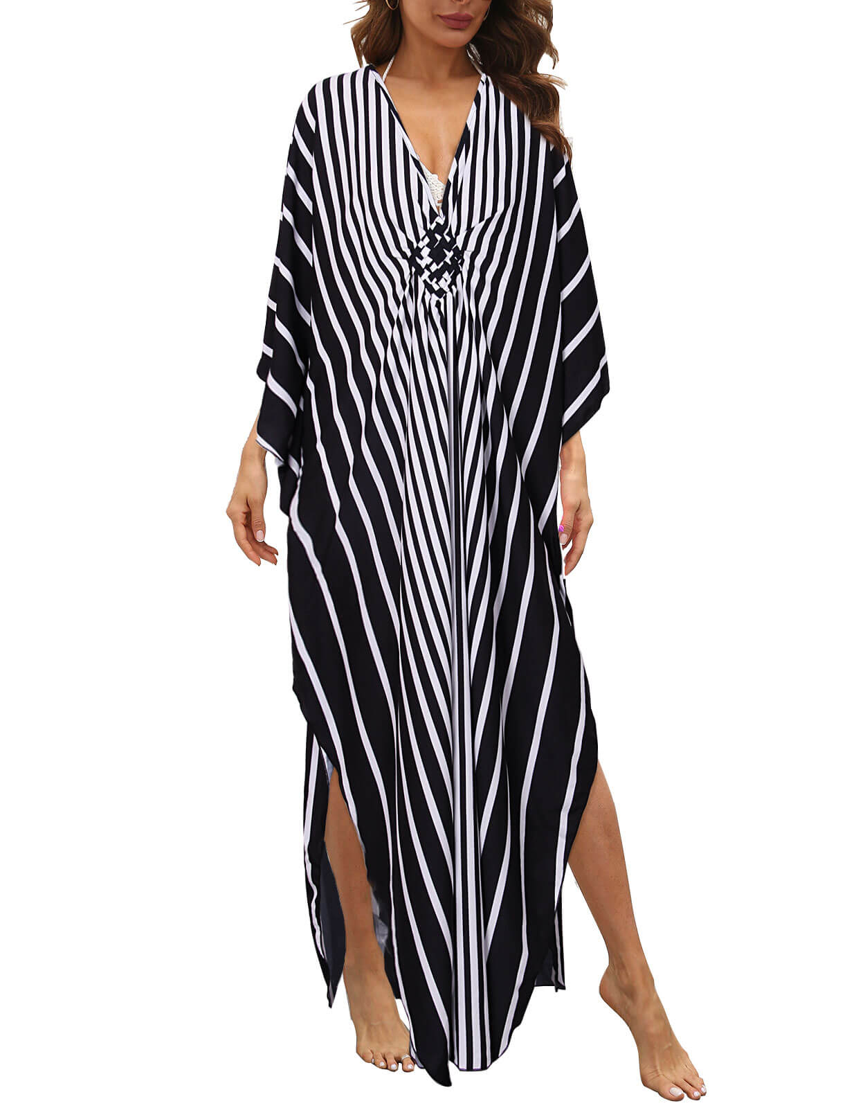 Women Zebra Printed Swimwear Cover Ups