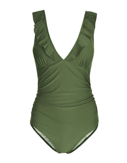 Ruffle One Piece Swimsuits for Women