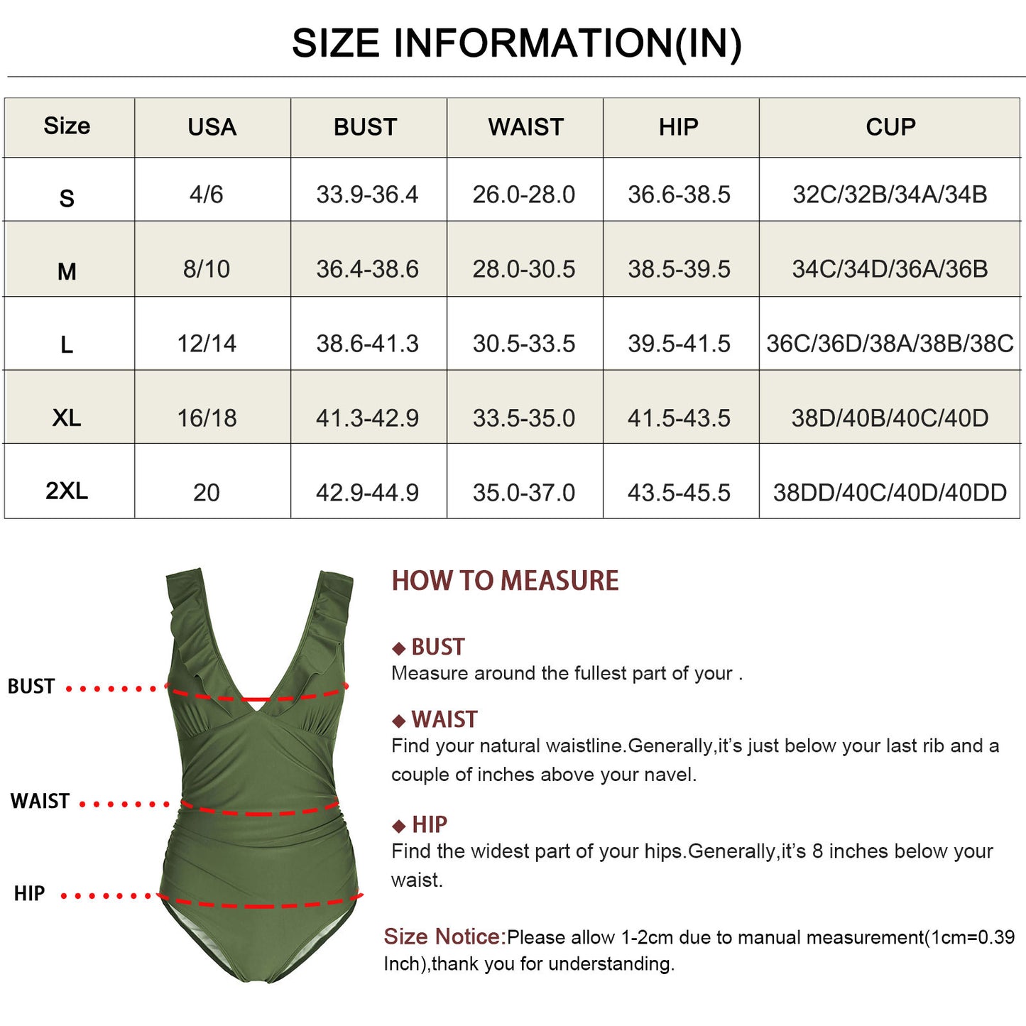 Ruffle One Piece Swimsuits for Women