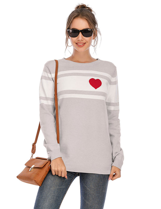 womens heart sweater