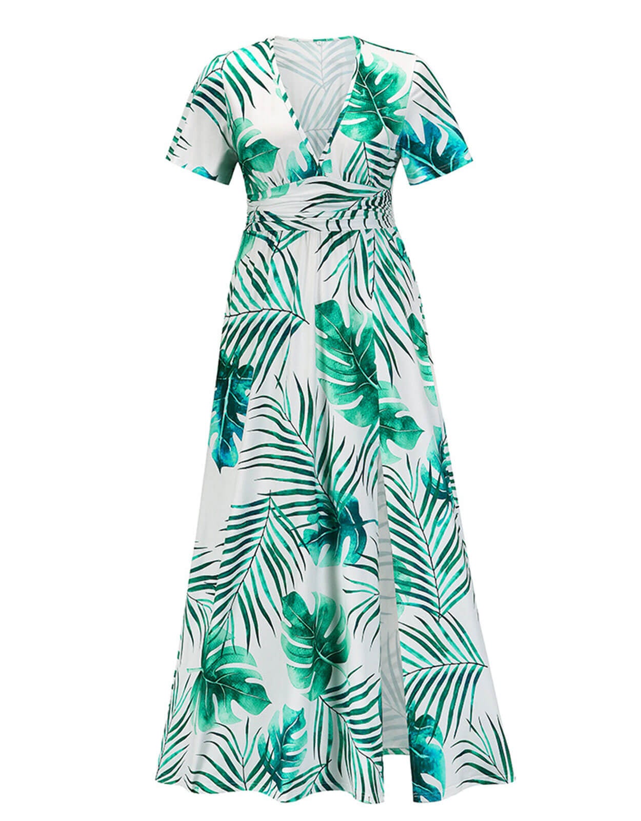 Summer Dresses for Women Tropical Leaf Print Maxi Dress