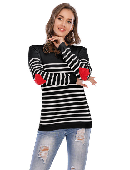 black and red striped sweater