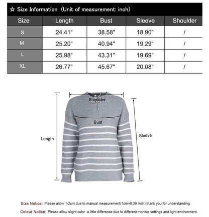 Valentine's Day Quarter Zip Striped Sweaters