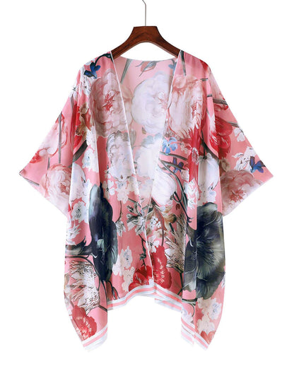 Floral Chiffon Kimono Cardigans