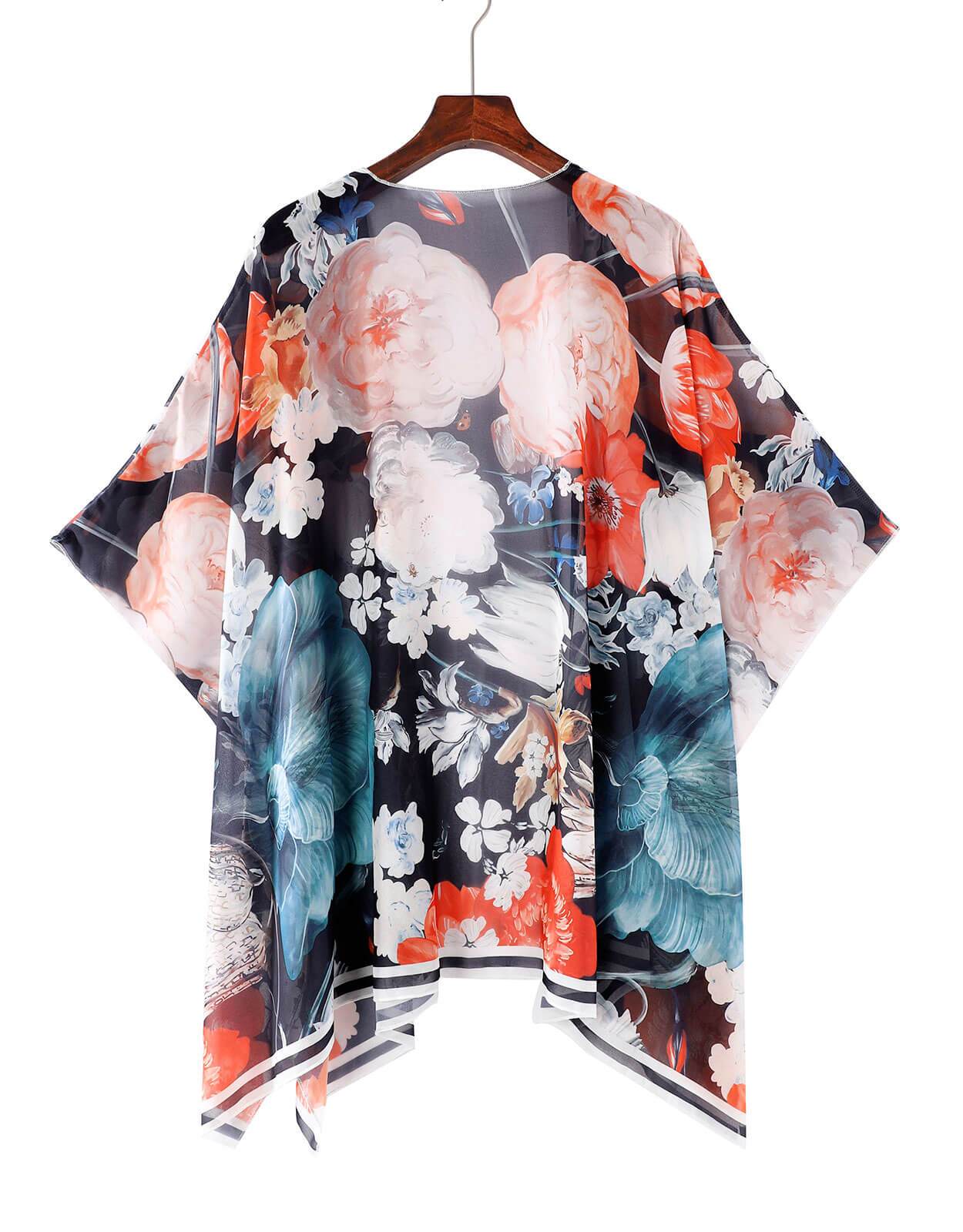 Floral Chiffon Kimono Cardigans Cover Up