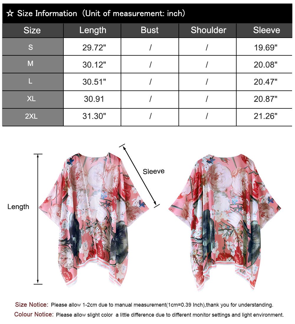 Floral Chiffon Kimono Cardigans Cover Up