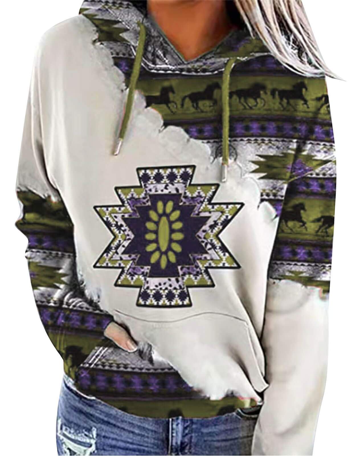 Drawstring Pullover Hoodie with Pockets